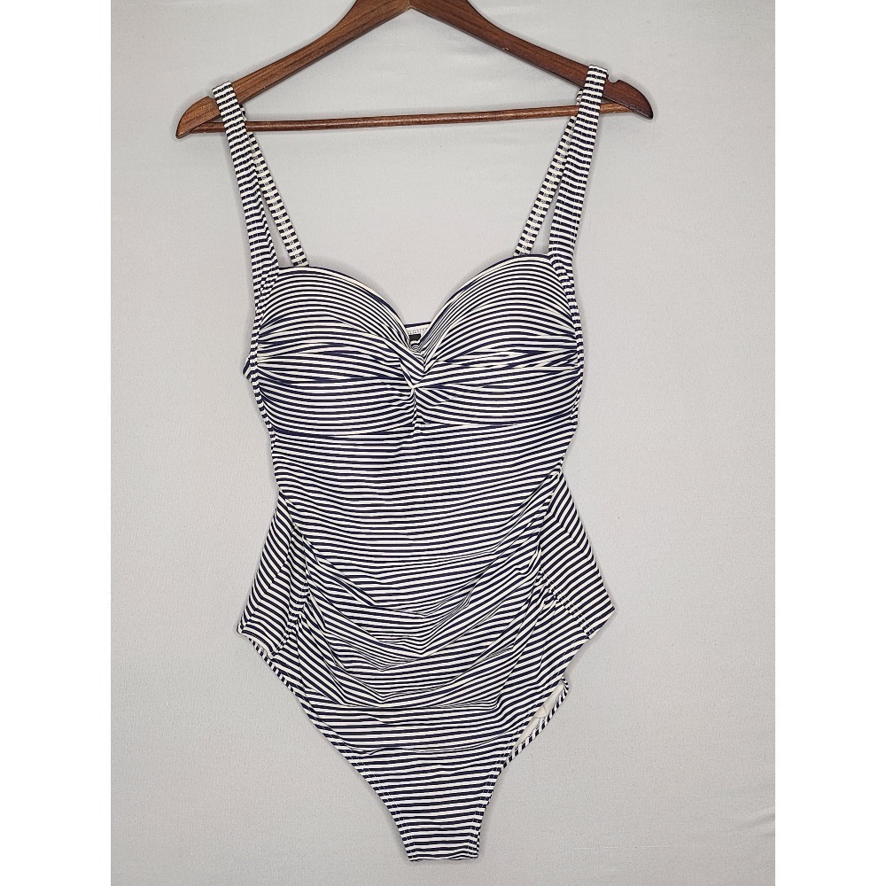 Niptuck Swim Sorrento Stripe Joanne One Piece Blue and White stripe Size 10